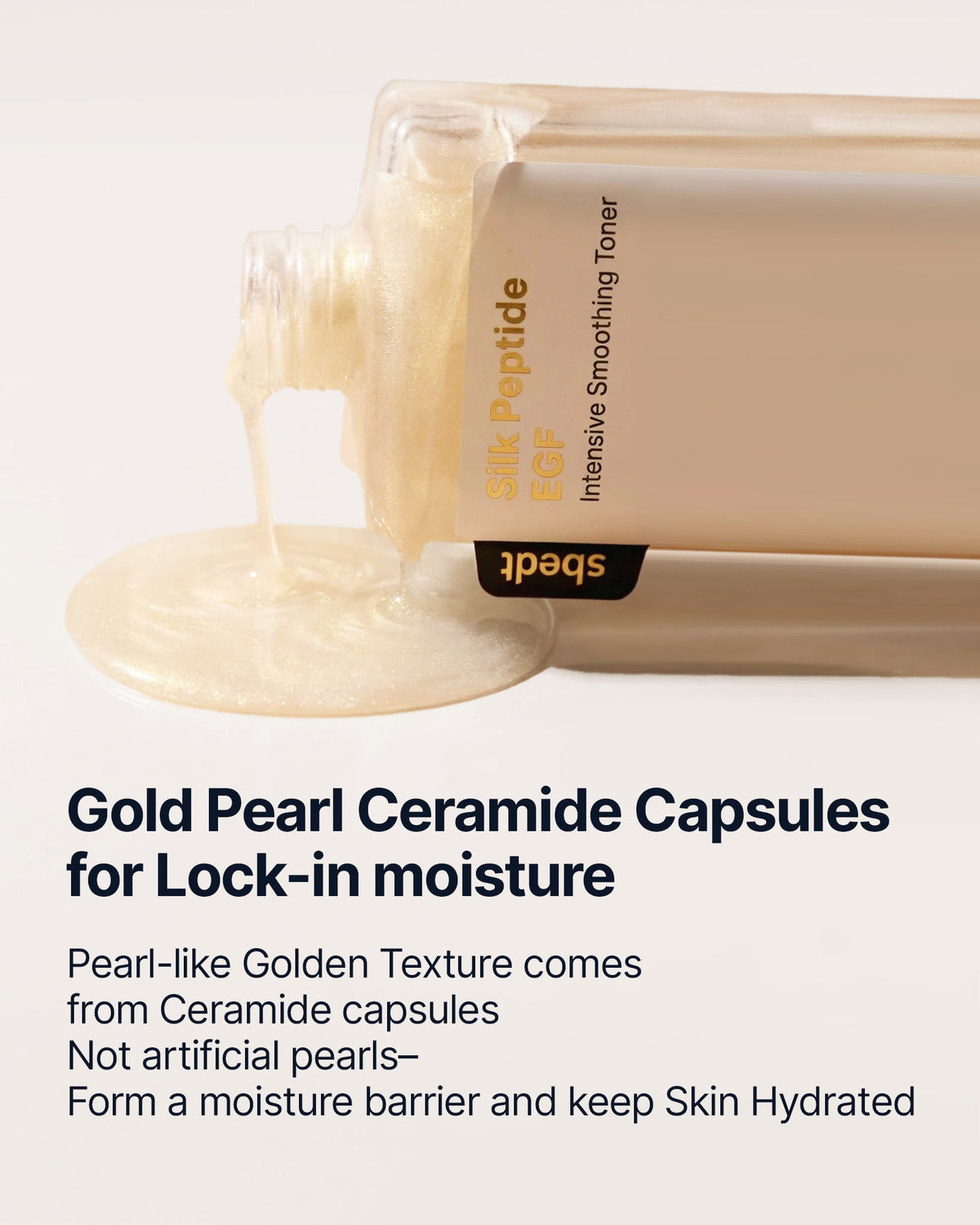 Golden ceramide capsule texture